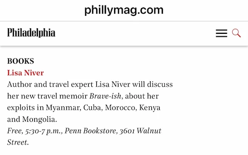 Lisa Niver featured on Philly Mag